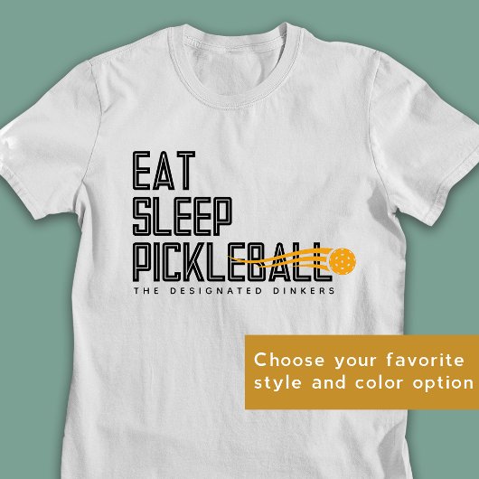 Aangepaste Pickleball Club naam T-shirt