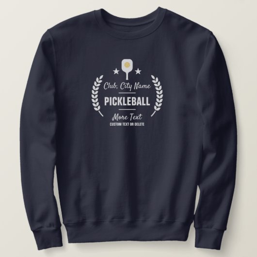 Aangepaste Pickleball Club Stad Naam Retro Trui (Design voorkant)