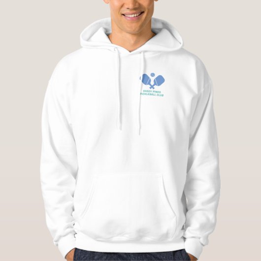 Aangepaste Pickleball Club Team Player Name Retro Hoodie (Voorkant)