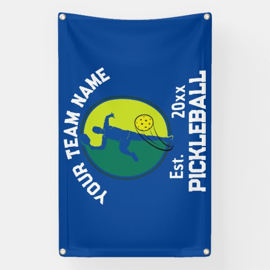 Aangepaste Pickleball Club Team Speler Pickler Bla Spandoek (Verticaal)