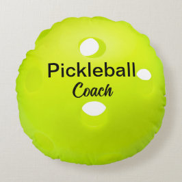 Aangepaste Pickleball Coach Keepsake Rond Kussen