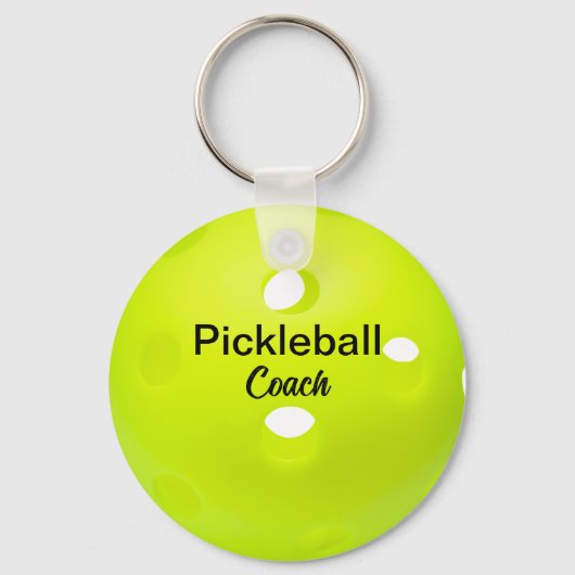 Aangepaste Pickleball Coach Keepsake Sleutelhanger (Voorkant)