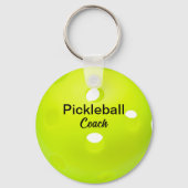 Aangepaste Pickleball Coach Keepsake Sleutelhanger (Achterkant)