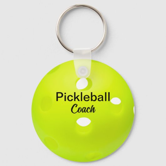 Aangepaste Pickleball Coach Keepsake Sleutelhanger (Achterkant)