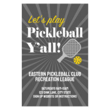 Aangepaste Pickleball Flyers Team Club Evenement G