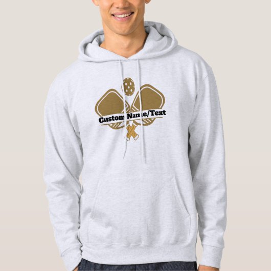 Aangepaste Pickleball Hoodie - Monogrammed Naam (Voorkant)