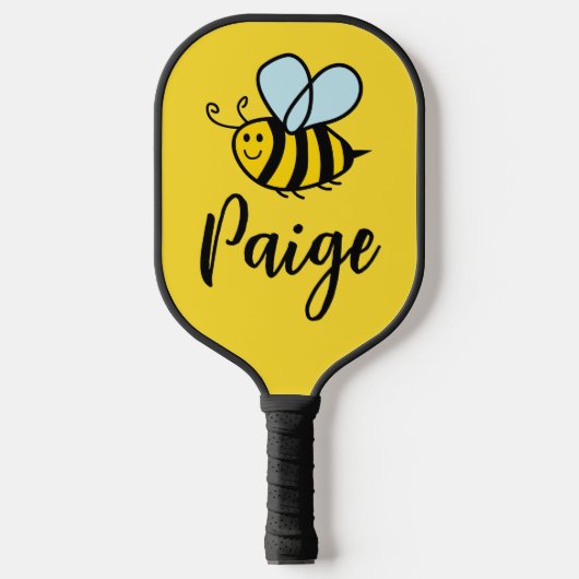 Aangepaste pickleball-paddle met leuk honingbijlog pickleball paddle (Voorkant)