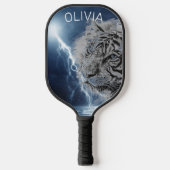 AANGEPASTE PICKLEBALL PADDLE TIGER MET STORM CLOUD (Voorkant)