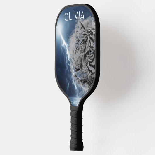 AANGEPASTE PICKLEBALL PADDLE TIGER MET STORM CLOUD (Links)