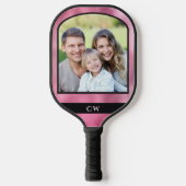 Aangepaste Pickleball Pink Player-foto geMonogramm Pickleball Paddle (Voorkant)