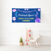 Aangepaste Pickleball Queen verjaardagsbanner Spandoek (Insitu)