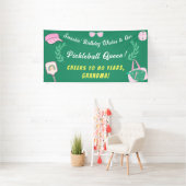 Aangepaste Pickleball Queen verjaardagsbanner Spandoek (Insitu)