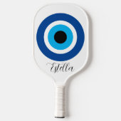 Aangepaste pickleball racket met Evil Eye logo (Achterkant)
