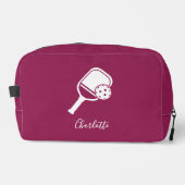 Aangepaste pickleball spelers swag script elke kle toilettasje (Voorkant)