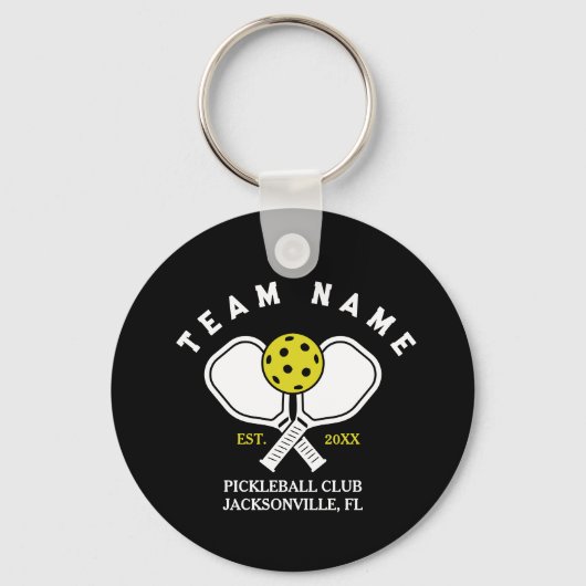 Aangepaste Pickleball Team Sleutelhanger – Club Na (Voorkant)