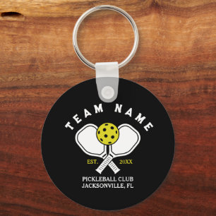 Aangepaste Pickleball Team Sleutelhanger – Club Na