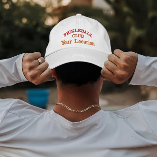 Aangepaste Pickleball Team Speler Naam Geborduurde Pet