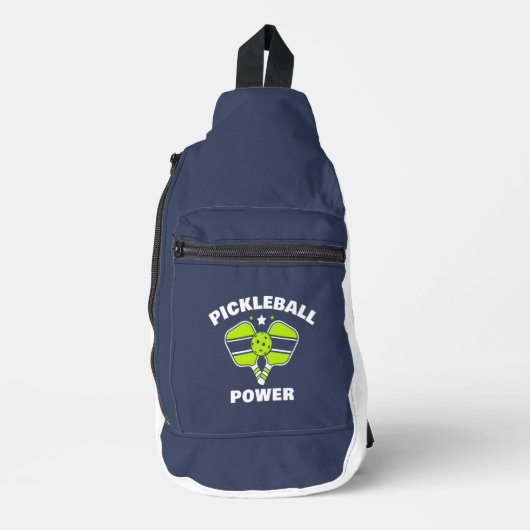 Aangepaste pickleball teamnaam sling bag (Voorkant)