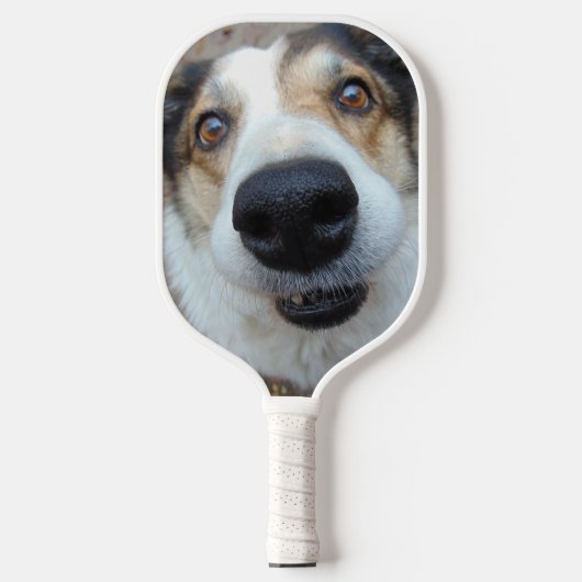 AANGEPASTE PICKLEBALLPADDLE MET TWEE FOTO'S VAN HU PICKLEBALL PADDLE (Voorkant)