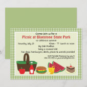 Aangepaste picknick in het Park Kaart (Voorkant / Achterkant)