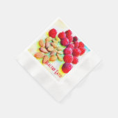 Aangepaste picknick snack frambozen amandelen Wate Servetten (Hoek)