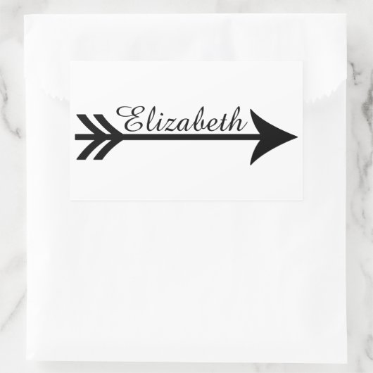 Aangepaste pijl rechthoekige sticker (Tas)