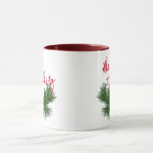 Aangepaste pijnappel-naalden Kerst Alles Woord Kun Mok (Midden)