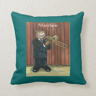 Aangepaste piloot voor mannelijke Trombone Player Kussen