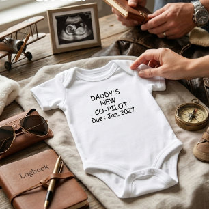 Aangepaste Piloot Zwangerschapsaankondiging Baby B Romper