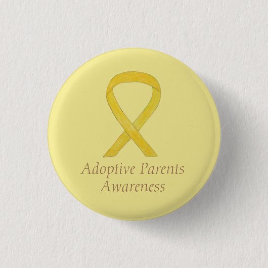 Aangepaste pincode voor adoptie ouderschapsbewustz ronde button 3,2 cm (Voorkant)