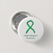 Aangepaste pincode voor orgaantransplantatie Groen Ronde Button 3,2 Cm (Voorkant /achterkant)