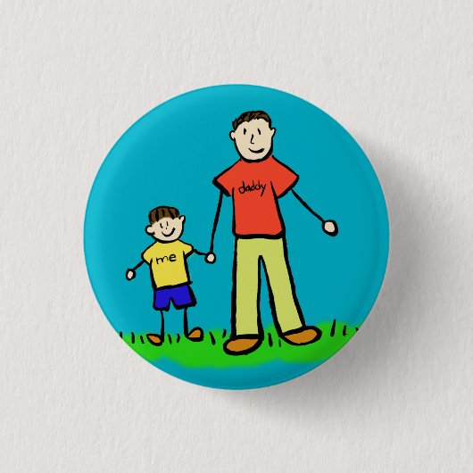 Aangepaste pincode voor vaders en zanggezinnen But Ronde Button 3,2 Cm (Voorkant)