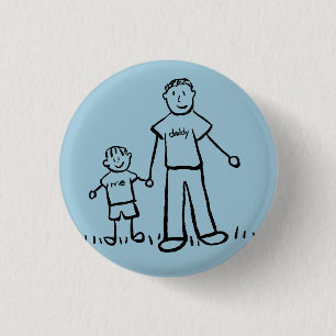 Aangepaste pincode voor vaders en zanggezinnen But Ronde Button 3,2 Cm