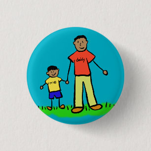 Aangepaste pincode voor vaders en zanggezinnen But Ronde Button 3,2 Cm
