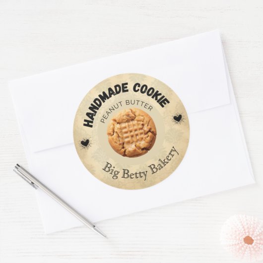 Aangepaste Pindakaas Cookie Labels (Envelop)