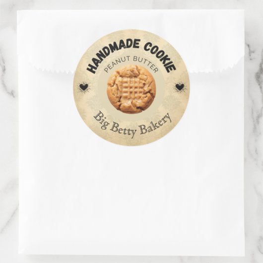 Aangepaste Pindakaas Cookie Labels (Tas)