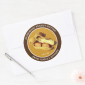 Aangepaste pindakaas voedselpot ronde sticker (Envelop)