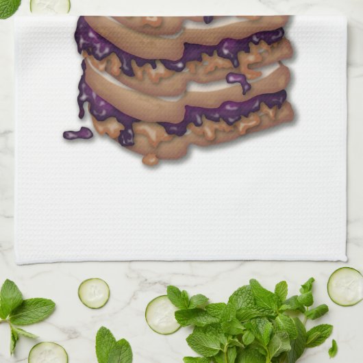 Aangepaste pindaknoter en gelei theedoek (Gevouwen)