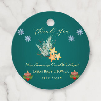 Aangepaste Pine Star Baby shower voorkeurtags Bedankjes Labels