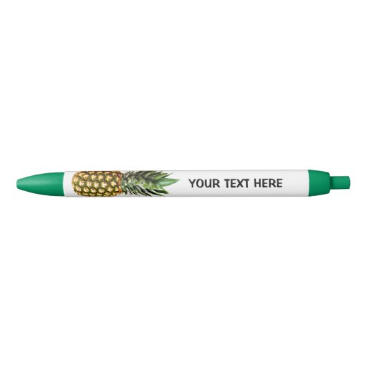 Aangepaste pineappelafdrukpennen met aangepaste te zwarte inkt pen (Voorkant)