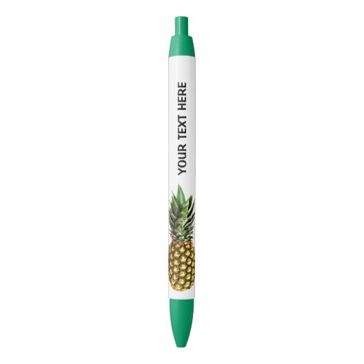 Aangepaste pineappelafdrukpennen met aangepaste te zwarte inkt pen (Voorkant Verticaal)