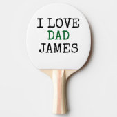 Aangepaste Ping Pong Paddle met naam Vader's Tafeltennisbatje (Voorkant)