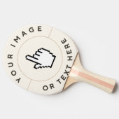 Aangepaste Ping Pong Paddle Rood Tafeltennisbatje (Zijkant)