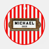 Aangepaste pingpong Collectible Metalen Ornament (Achterkant)