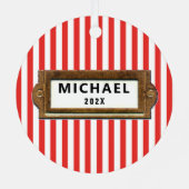 Aangepaste pingpong Collectible Metalen Ornament (Achterkant)