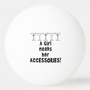 Aangepaste pingpongballen, een meisje heeft access pingpongbal