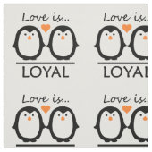 aangepaste pinguïn Love-fabric Stof (Swatch)