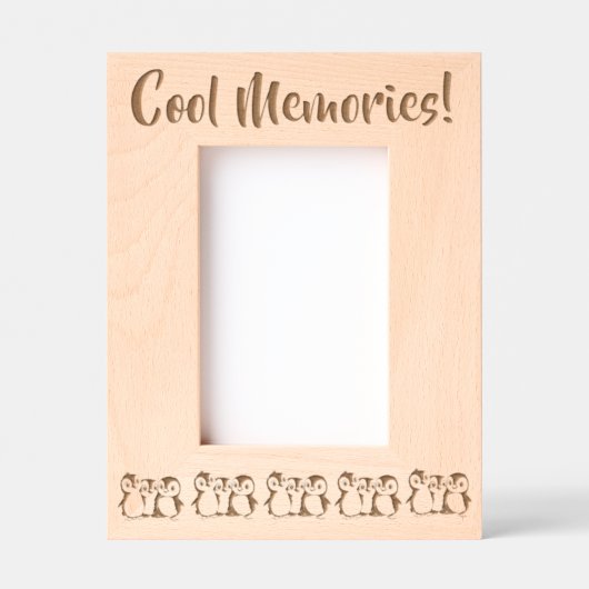 Aangepaste pinguïns, coole herinneringen, 4 x 6" p gegraveerde lijstjes (Voorkant)