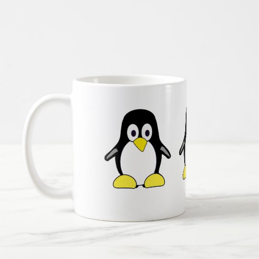 Aangepaste pinguïns koffiemok (Links)
