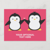 Aangepaste pinguïns tekst en kleur aanpassen briefkaart (Voorkant)